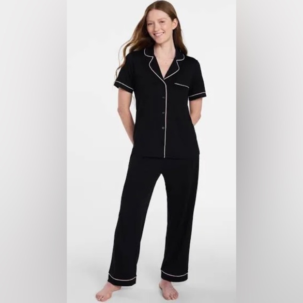Just Be Black Short Sleeve Pajama Set